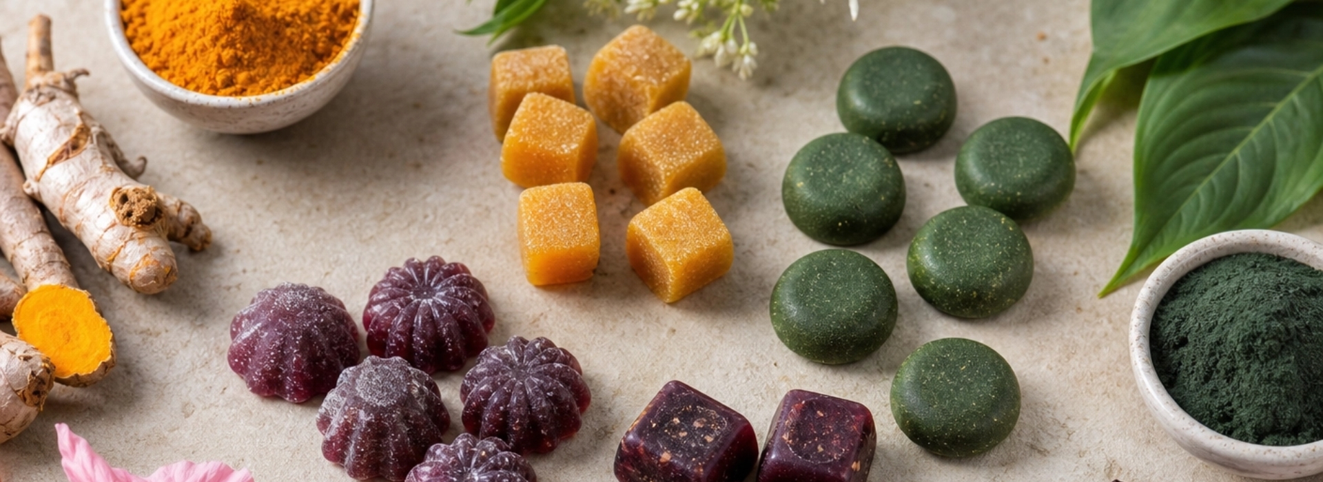 confectionery, Natural derived colors