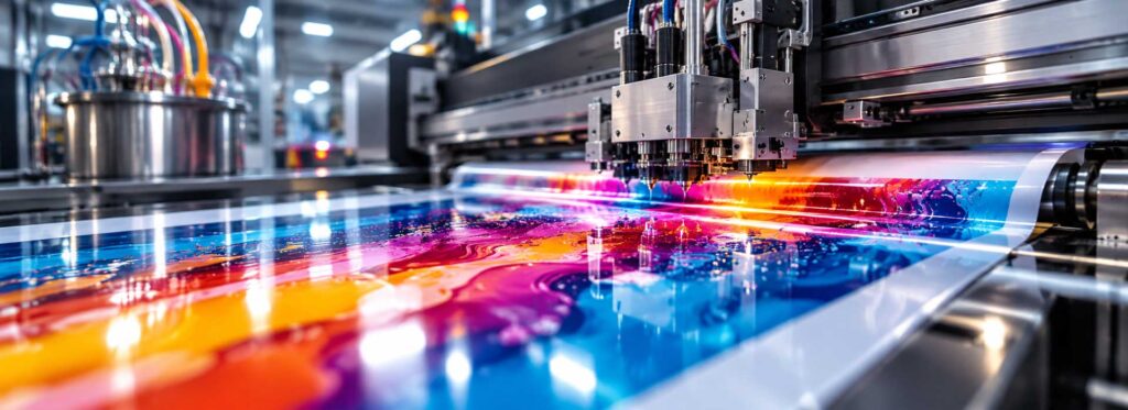 inkjet ink printing process, industrial inkjet ink system, vibrant inkjet ink printing, food grade inkjet ink