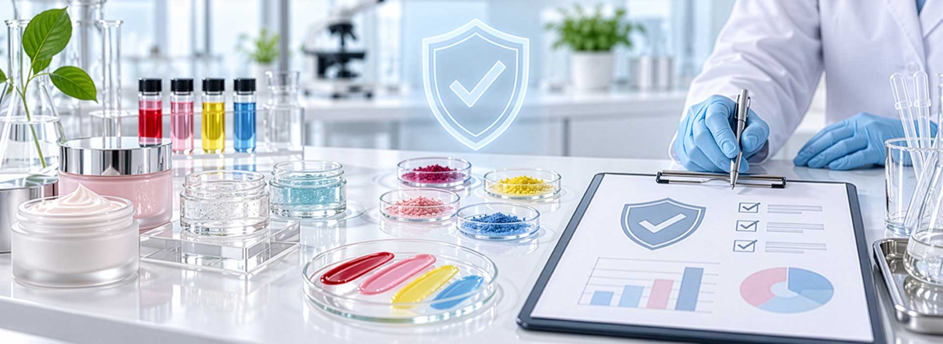 Cosmetic color regulatory approval testing, Colors for skincare regulatory compliance, Cosmetic color approval laboratory testing, Skincare color compliance and testing