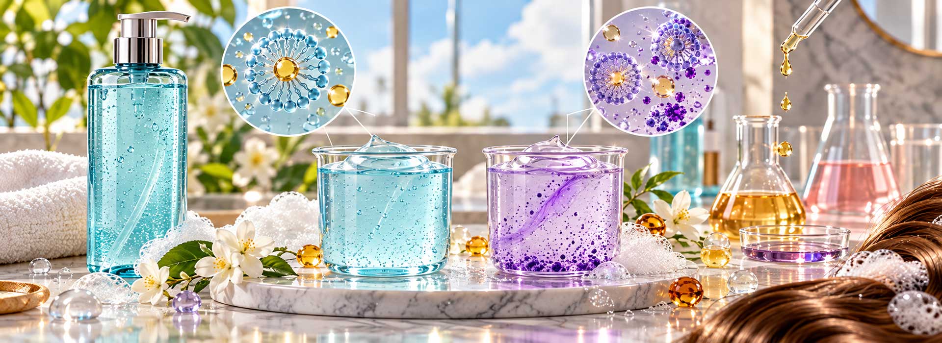 hair care color dye complex, surfactant fragrance dye interaction, hair care color precipitation, shampoo color instability