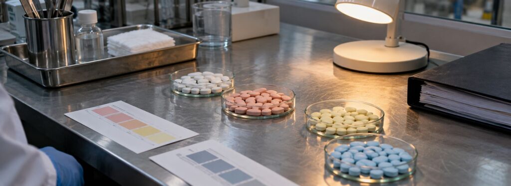 pharmaceutical color supplier, tablet colour approval, pharma colour manufacturer, tablet colour samples
